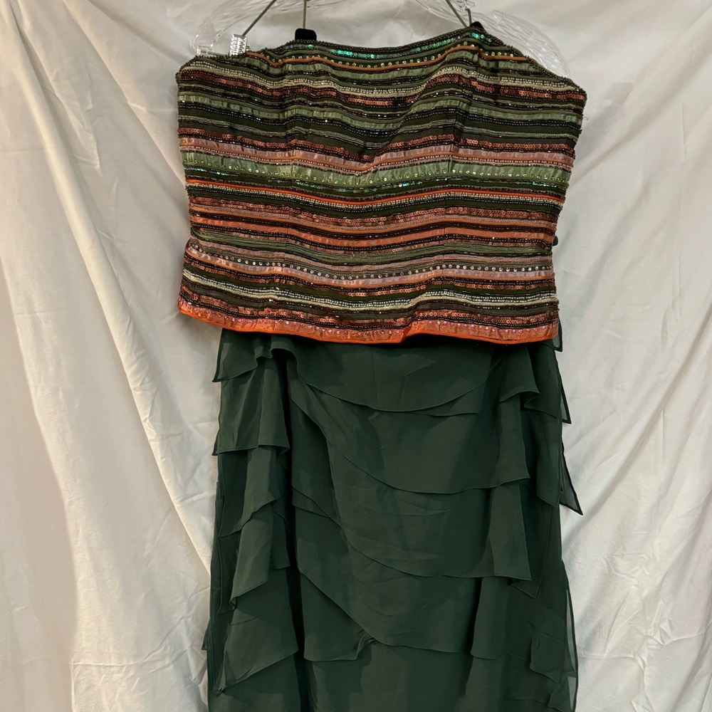 Beaded embellished Top with Tiered skirt